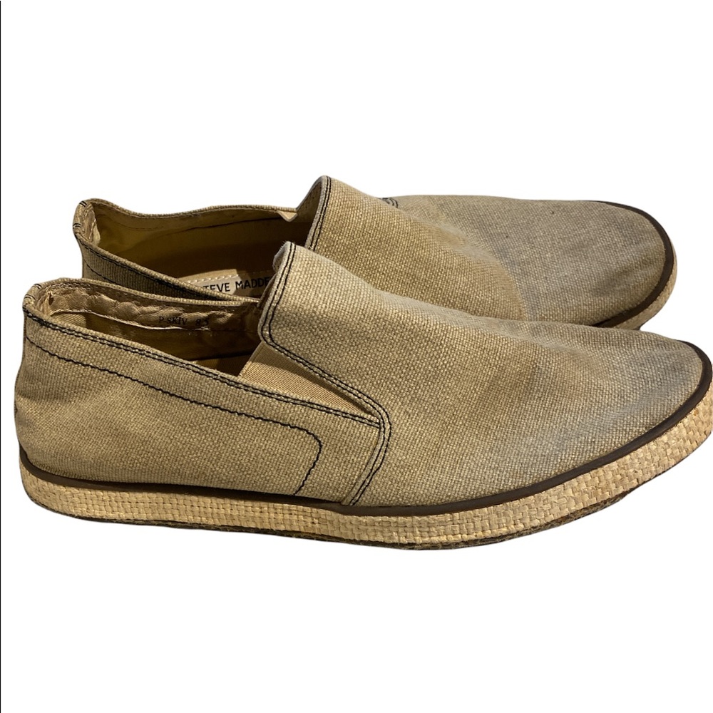 Steve Madden Shoes,  size 8.5 , canvas casual slip ons. Sand color